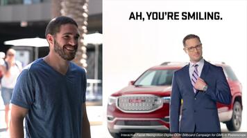 Interactive Facial Recognition Digital OOH Billboard Campaign for GMS » © Posterscope