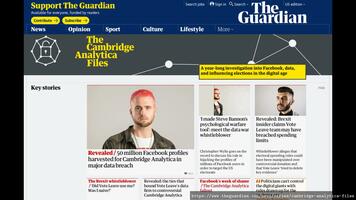 Capture de la page web https://www.theguardian.com/news/series/cambridge-analytica-files