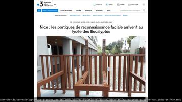 Capture de la page web https://france3-regions.francetvinfo.fr/provence-alpes-cote-d-azur/alpes-maritimes/nice/nice-portiques-reconnaissance-faciale-arrivent-au-lycee-eucalyptus-1677419.html